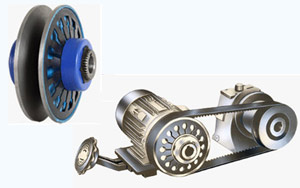 Adjustable Variable Speed Pulley Drives With Diaphragm Springs